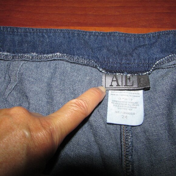 AE Plus Size Denim Cut Off Short Shorts - 24 - Picture 6 of 9